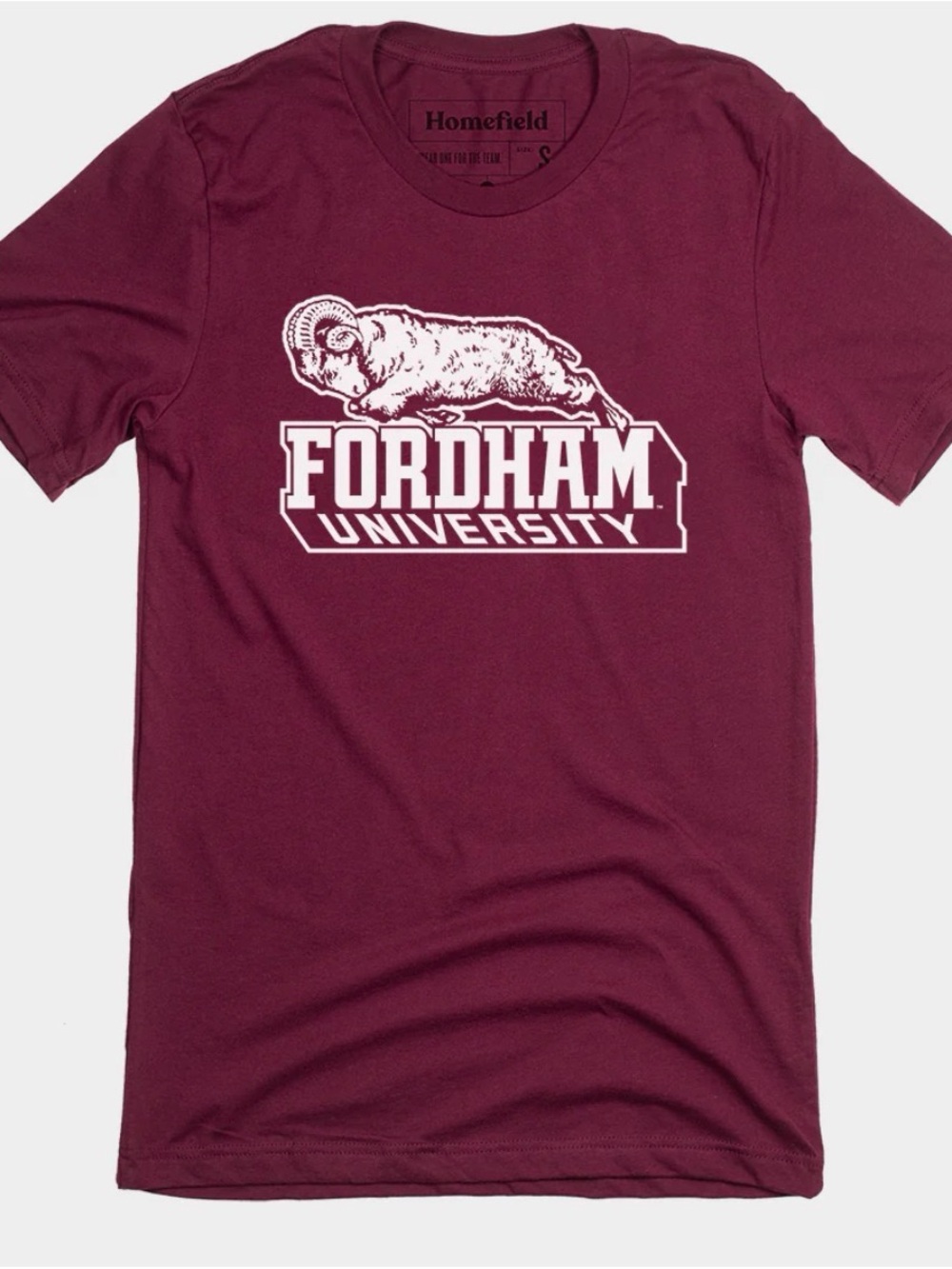 Homefield Fordham University Maroon Logo Tee